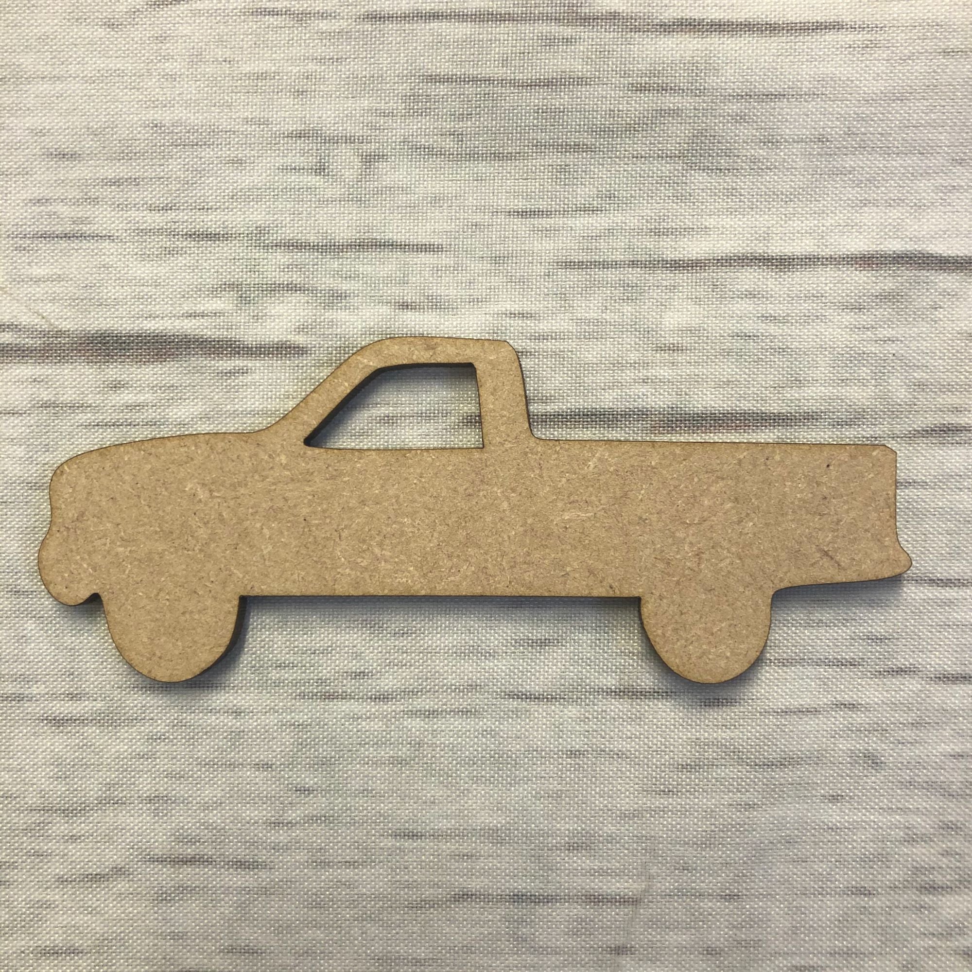 Pick up truck 2 Wooden Craft Shape