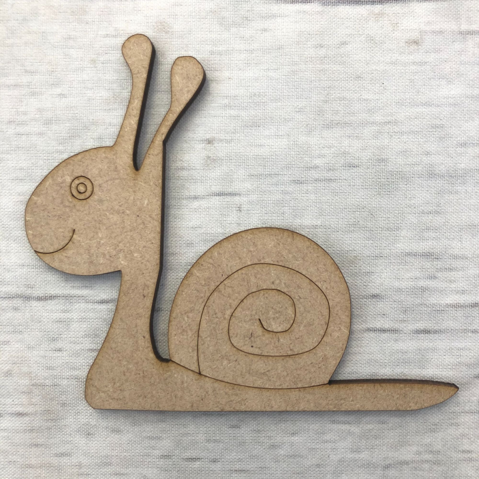 Snail- engraved Wooden Craft Shape