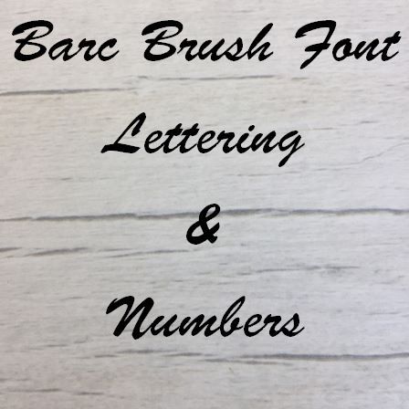 Barc Brush font Wooden Craft Shape