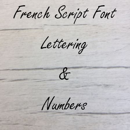 French Script (Freestyle) font Letters words and names Wooden Craft Shape