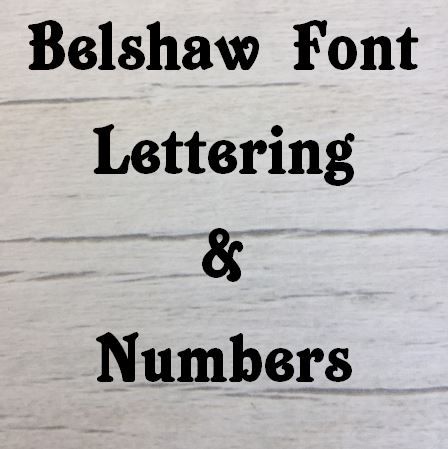 Belshaw Font Wooden Craft Shape