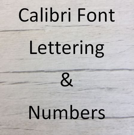 Calibri font Letters words and names Wooden Craft Shape