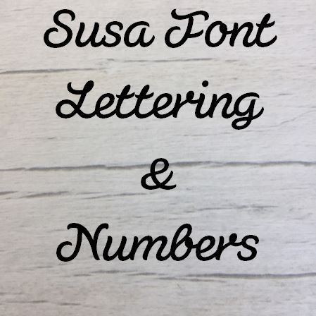 Susa font Letters words and names