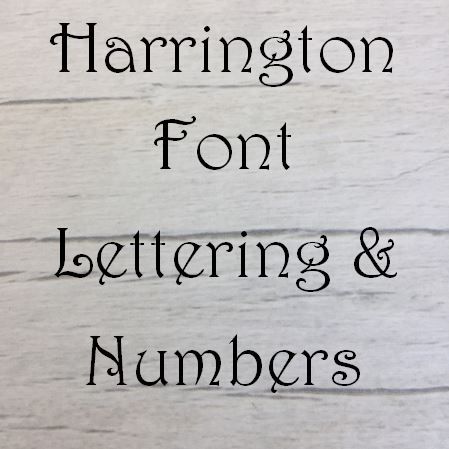 Harrington font Letters words and names Wooden Craft Shape