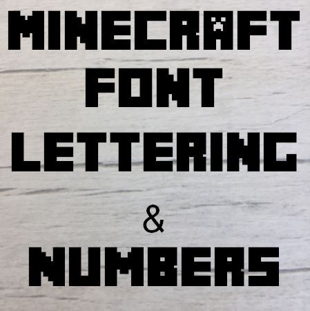 Mine Craft font Letters words and names Wooden Craft Shape