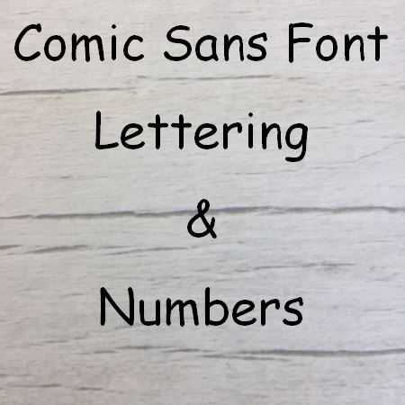 Comic Sans font Letters words and names Wooden Craft Shape