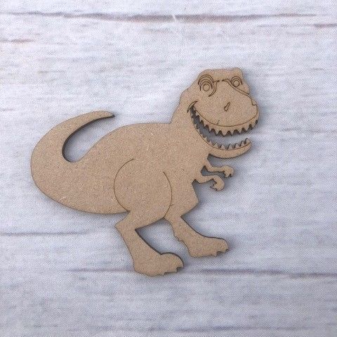 Dinosaur 4 - engraved Wooden Craft Shape