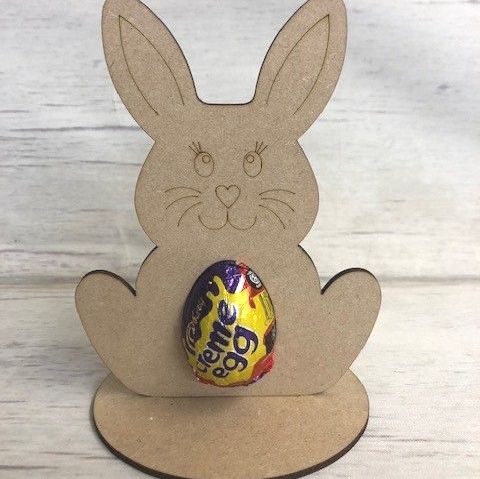 Easter Bunny Egg 2 Wooden Craft Shape