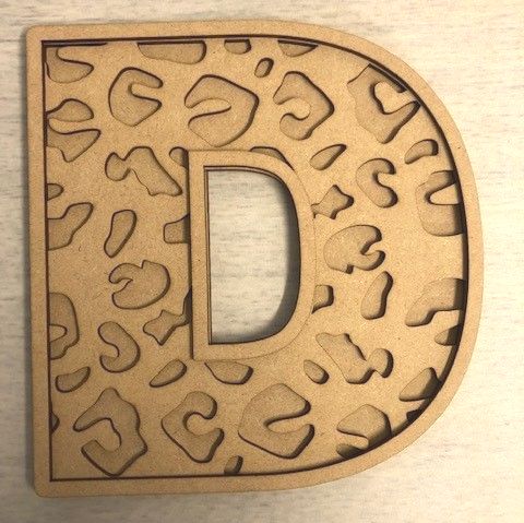 Layered Letter (Leopard) Wooden Craft Shape