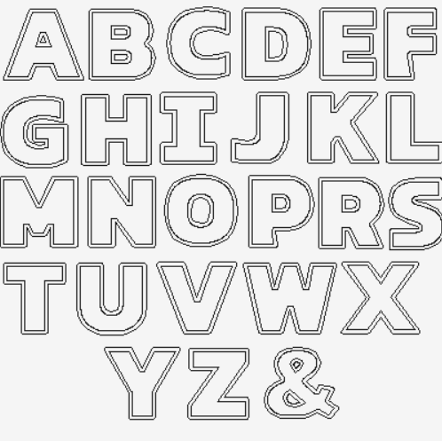 Fillable Letters (Freestanding) Wooden Craft Shape