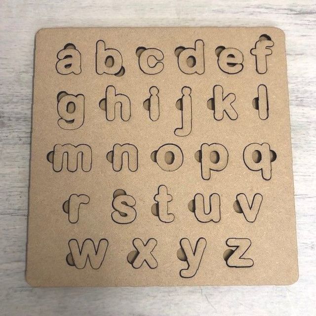 Alphabet Jigsaw (Lowercase) Wooden Craft Shape