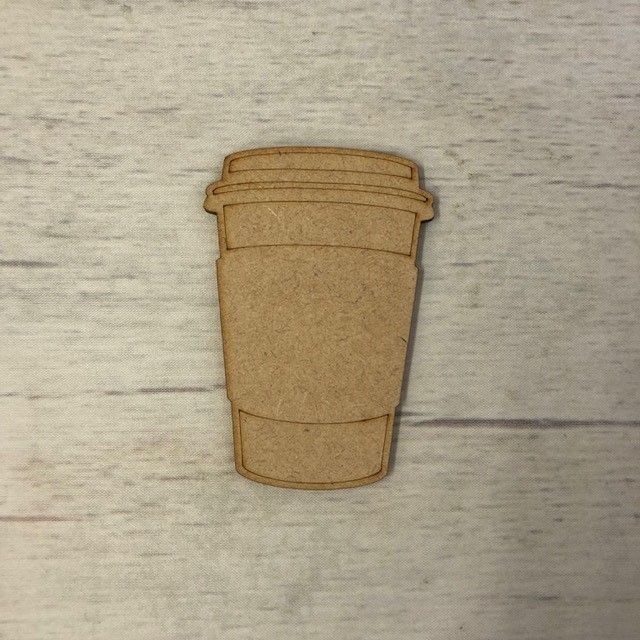 Coffee Cup Wooden Craft Shape