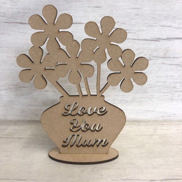 Flower Vase - Personalised Wooden Craft Shape