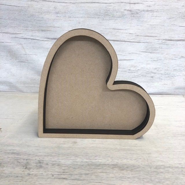 Fillable Heart Wooden Craft Shape