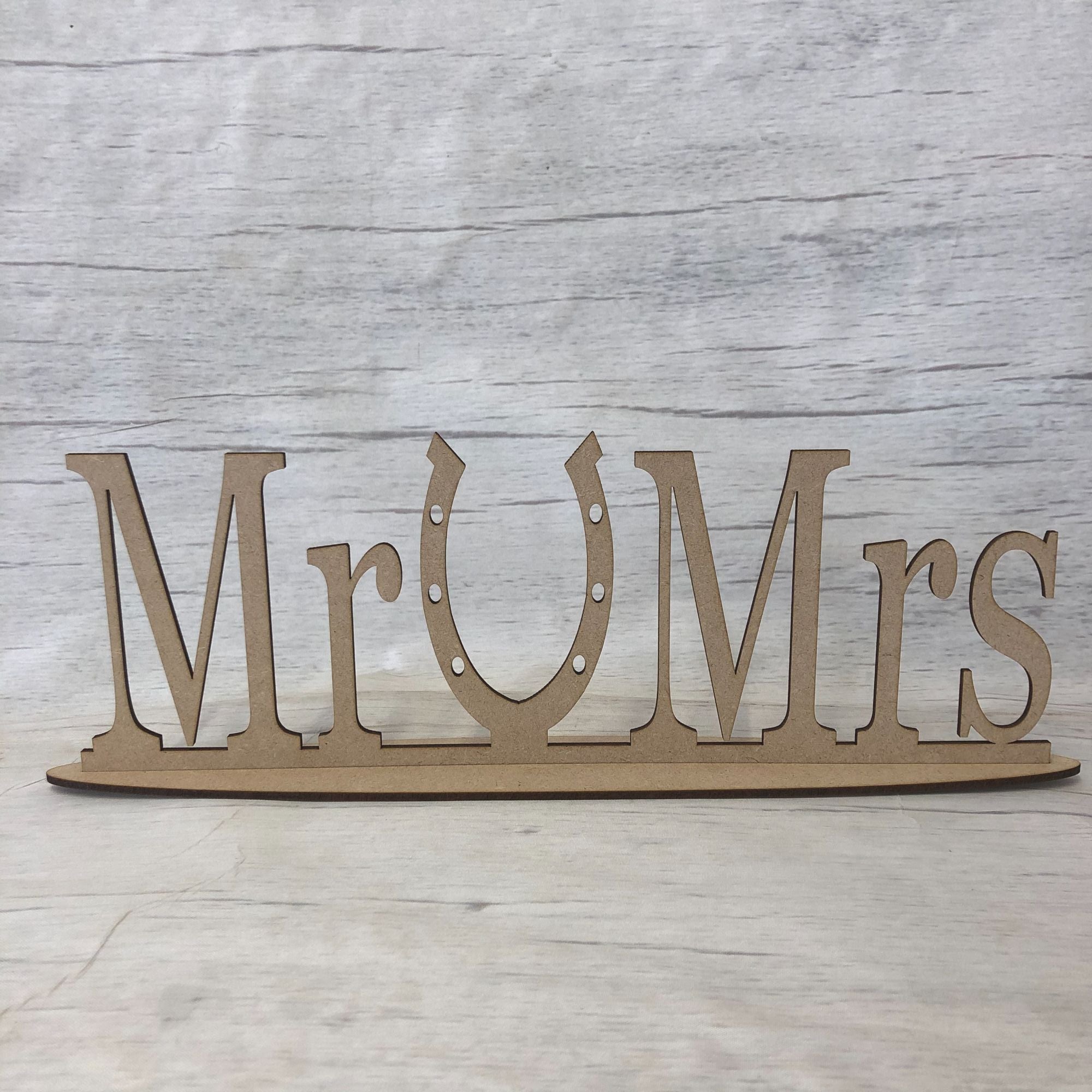 Mr & Mrs Horse shoe plaque