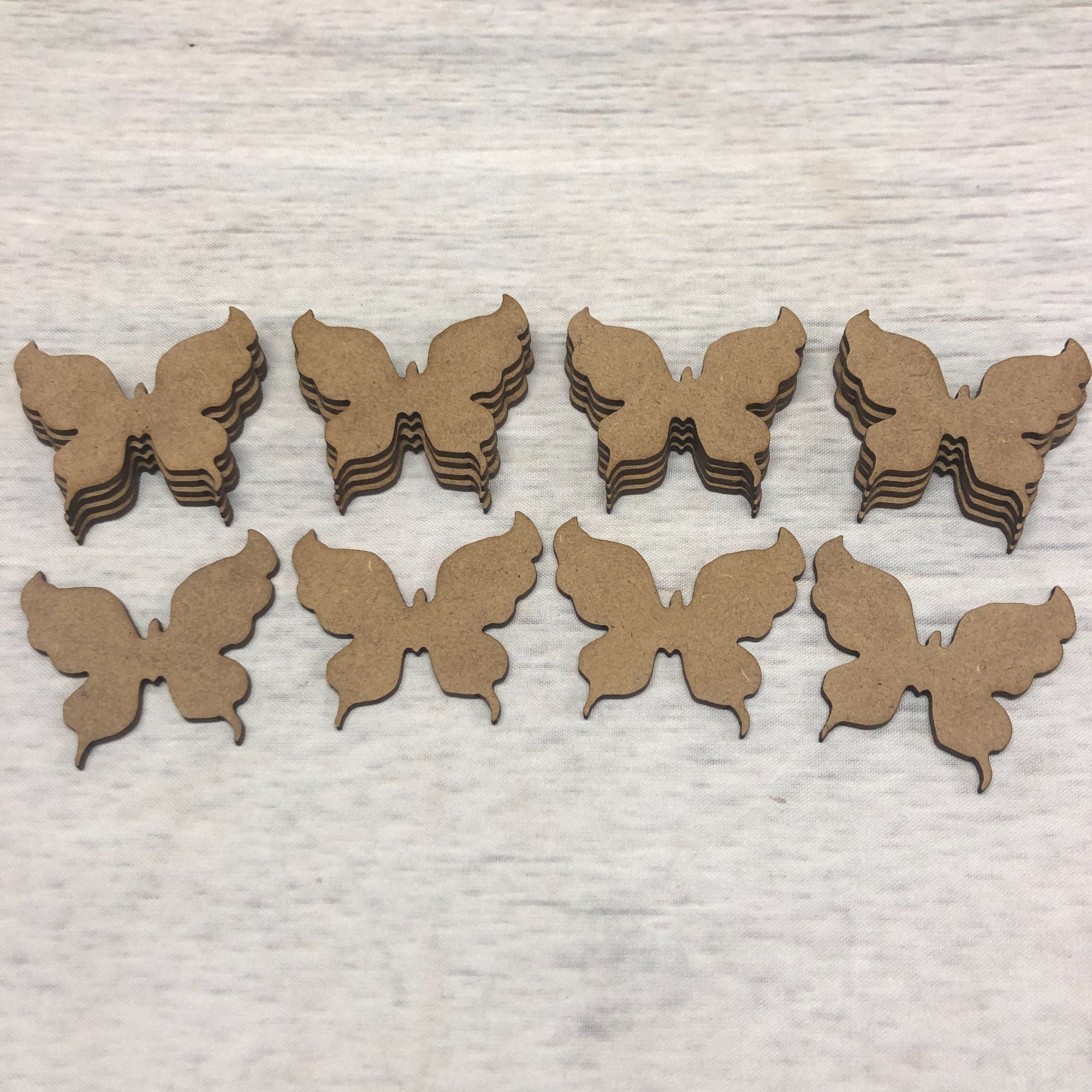 Embellishments set of 20 butterflies 3.5cm