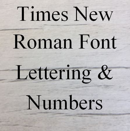 Times New Roman Letters words and names - Alphanumeric Wooden Bases for ...